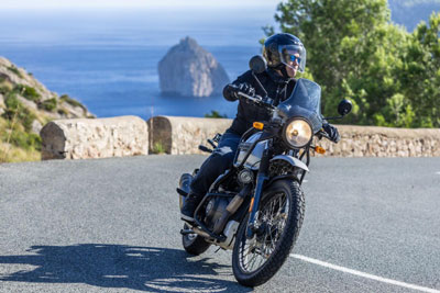 Motorcycle at mirador de Colomer Majorca